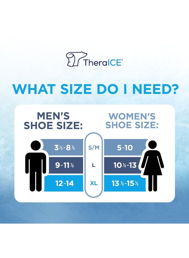 TheraICE Ankle Ice Pack Wrap for Swelling, Reusable Ankle Ice Pack for Sprained Ankle Injuries, Cold Therapy Sock Compression, Plantar Fasciitis Relief, Achilles Tendonitis, Sore Feet, Foot & Heel - Image 4